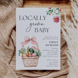 Invitación Chica de mercado de agricultores locales Baby Show