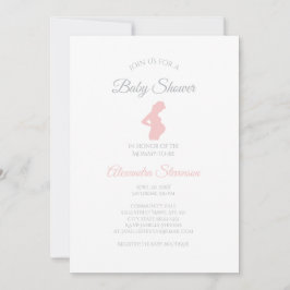 Invitación Chica de moda Baby Shower Embarazada Mujer Bebé
