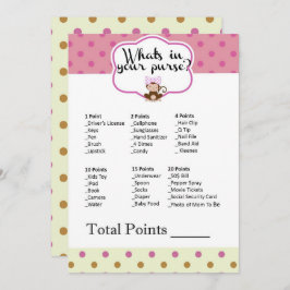 Invitación Chica de monos Baby Shower ¿Qué hay en tu juego de