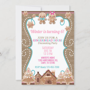 Invitación chica de Navidades de casa de pan de je