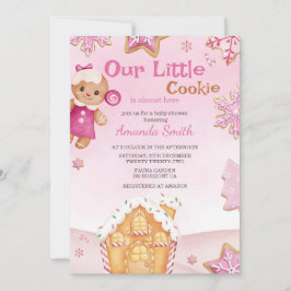 Invitación Chica de Navidades de invierno de Little Cookie Ba
