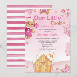 Invitación Chica de Navidades de invierno de Little Cookie Ba