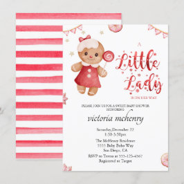 Invitación Chica de Navidades de Little Lady Gingerbread