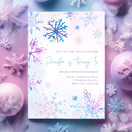 Invitación Chica de Nieve de Winter Wonderland