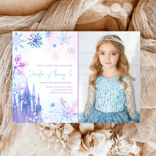 Invitación Chica de Nieve de Winter Wonderland