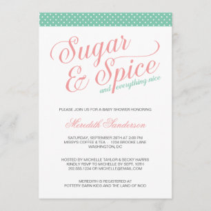 Invitación Chica de onda corta Baby Shower