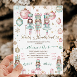 Invitación Chica de país de las maravillas de invierno Baby S