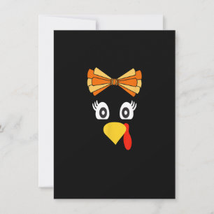 Invitación Chica de pavo retro arco Día de Acción de Gracias