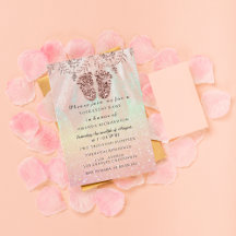 Chica de pies Baby Shower niño Rosa real encaje Pu