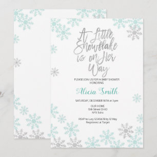 Invitación Chica de plata Baby Shower del país de las