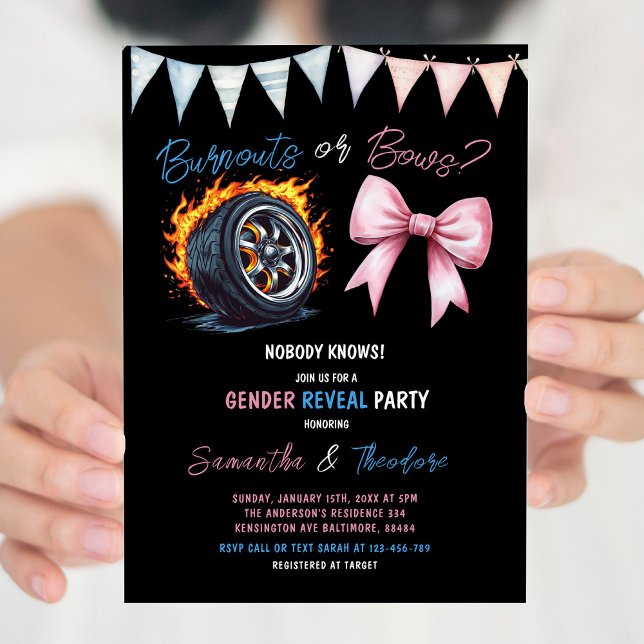 Invitación Chica de quemaduras o arrebatos o Fiesta de revela (Subido por el creador)