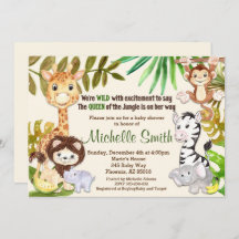 Chica de Safari de la Selva Reina de Baby Shower