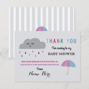 Invitación Chica de salpicaduras Baby Shower en la nube de ta