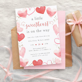 Invitación Chica de San Valentín Corazones
