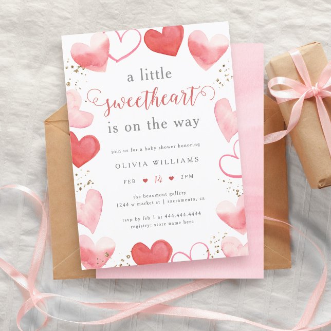 Invitación Chica de San Valentín Corazones (Subido por el creador)