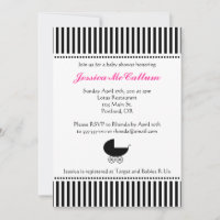 Chica de Silhouette de Cute Stroller Baby Shower