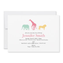 Chica de silueta de Safari Animal Simple Baby Show