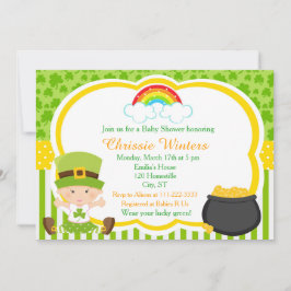 Invitación Chica de St Patricks Baby Shower Fiesta