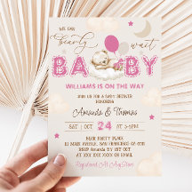 Chica de Teddy Bear Pink Boho Baby Shower