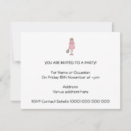 Invitación Chica de tenis.