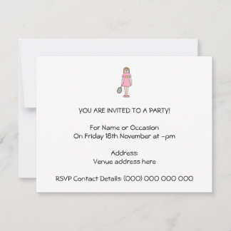 Invitación Chica de tenis.