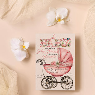 Invitación Chica de transporte para bebés Baby Shower