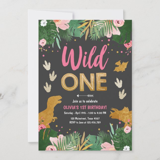 Invitación Chica de un Fiesta chino salvaje (Anverso)