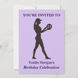 Invitación Chica de voleibol Cumpleaños, Jugador de voleibol