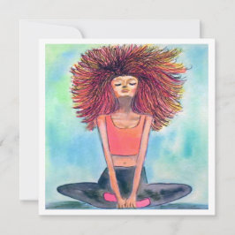 Invitación Chica de yoga arte de serenidad