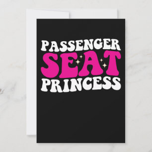 Invitación Chica del asiento del acompañante Retro del coche