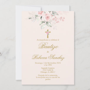 Invitación Chica del bautismo en España