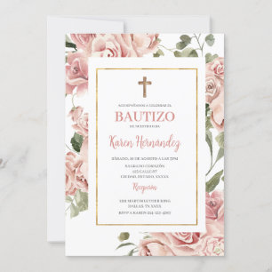 Invitación Chica del bautismo en España