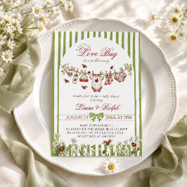 Invitación Chica del Bicho de Amor Fiesta de Bebé