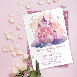 Invitación Chica del Castillo de la Princesa Cuta Fiesta de C