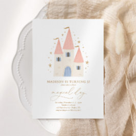 Invitación Chica del Castillo de la Princesa Rosa