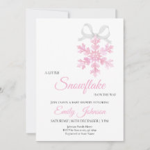 Chica del copo de nieve rosa Baby Shower