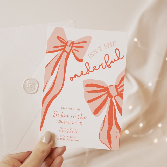 Invitación Chica del Doodle Rosa de Brida sincera Primer Cump (Subido por el creador)