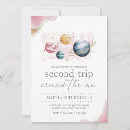 Invitación Chica del espacio ultraterrestre Birthday Galaxy S