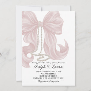 Invitación Chica del lazo Baby Shower