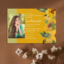 Chica del partido ruso de graduación de girasol