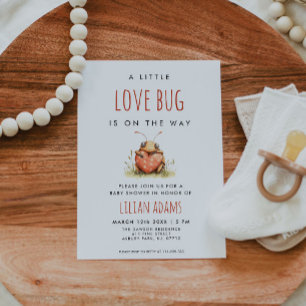 Invitación Chica del pequeño insecto de amor Baby Shower
