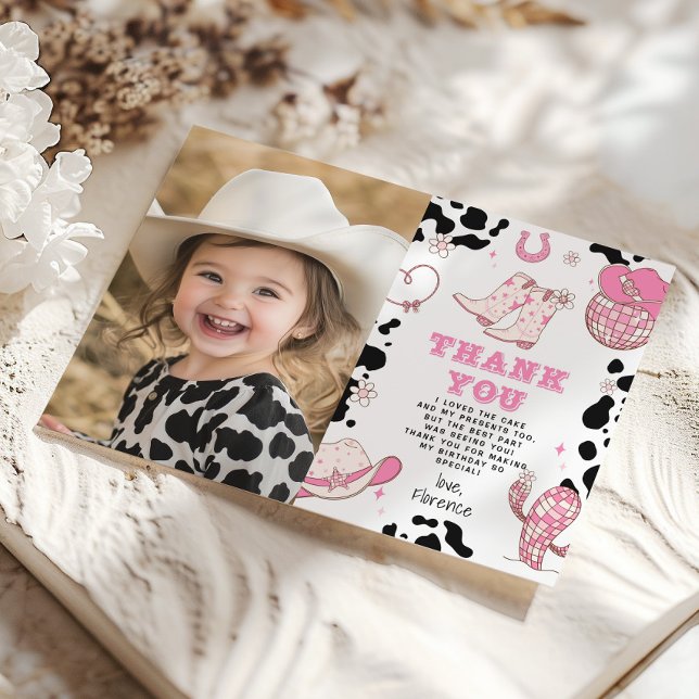 Invitación Chica del primer rodeo occidental foto de cumpleañ (Subido por el creador)