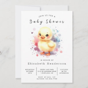 Invitación Chica Digital Duck Baby Shower