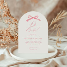 Chica Ducha de Bebe con Lazo Rosa Elegante