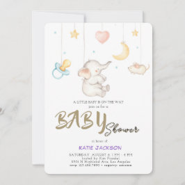 Invitación Chica Ducha de Bebé con Presupuesto