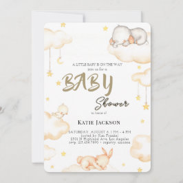 Invitación Chica Ducha de Bebe con Presupuesto