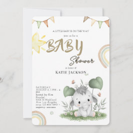 Invitación Chica Ducha de Bebé con Presupuesto