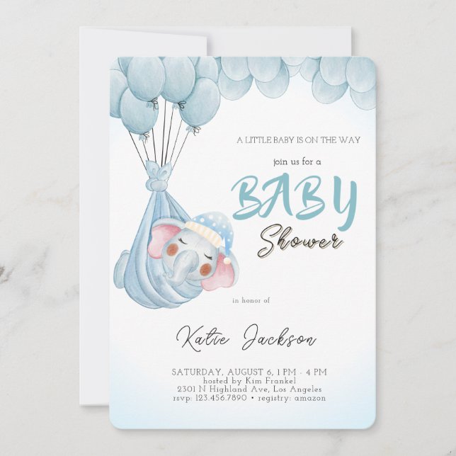 Invitación Chica Ducha de Bebé con Presupuesto (Anverso)