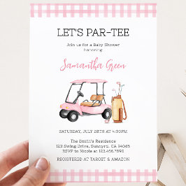 Invitación Chica ducha de bebé de golf