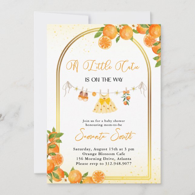 Invitación Chica Dulce Baby Shower (Anverso)